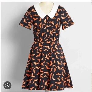 Modcloth Bat Fit and Flare Dress